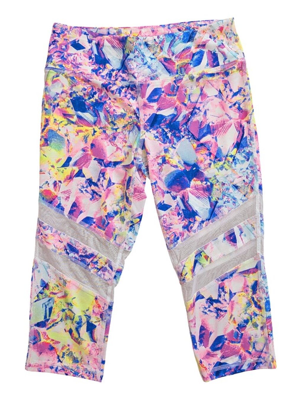 Material Girl Active Cropped Capri Leggings NWOT, 80's Print, Size M